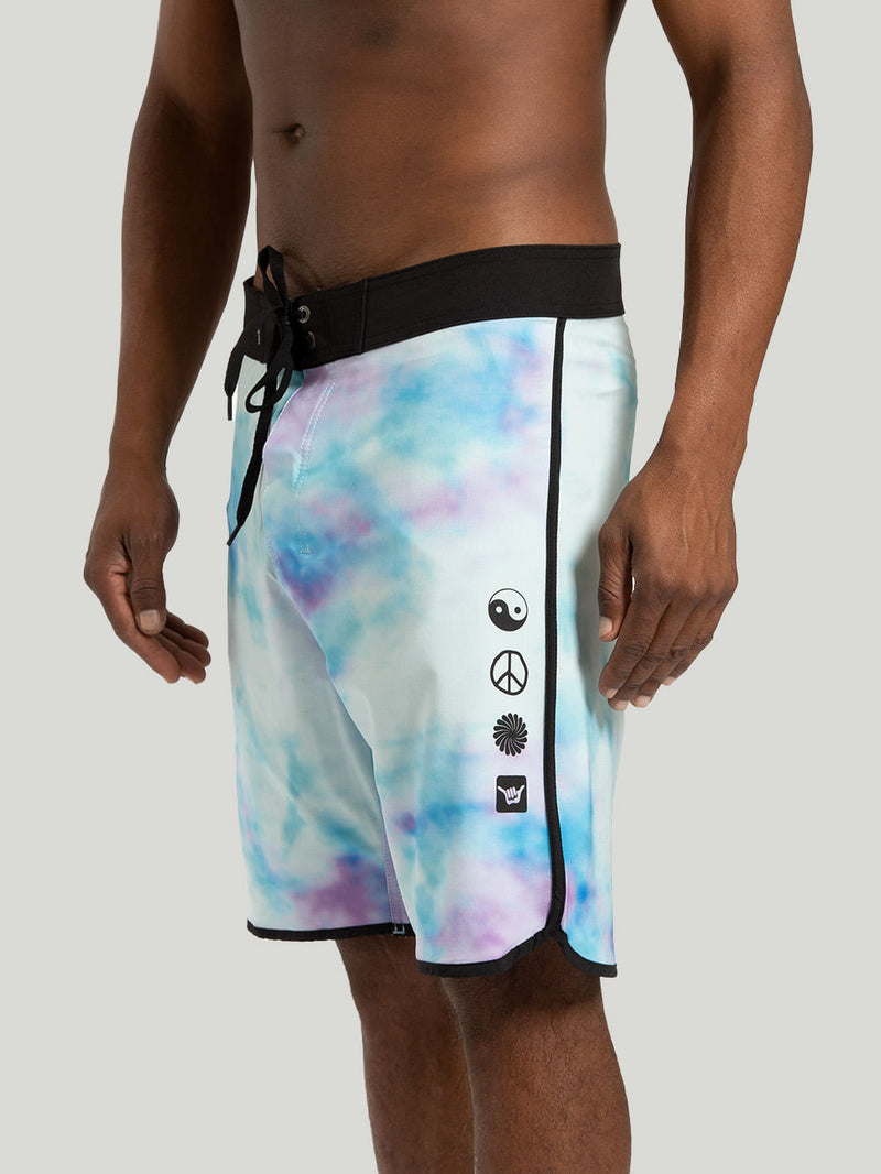 Boardshort Hang Loose Tie Dye Acqua