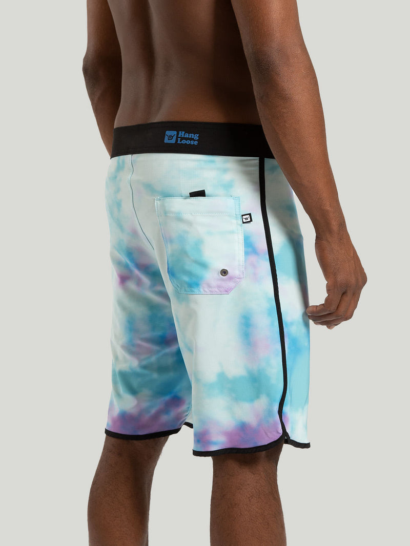 Boardshort Hang Loose Tie Dye Acqua