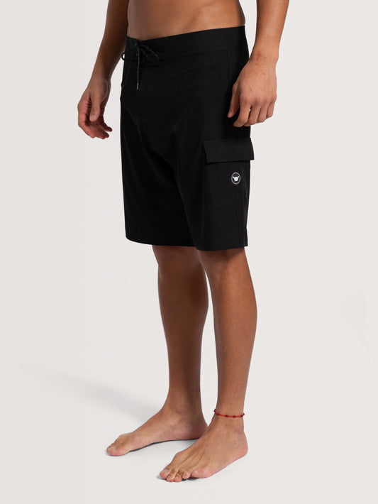 Boardshorts Preto Hang Loose Secret