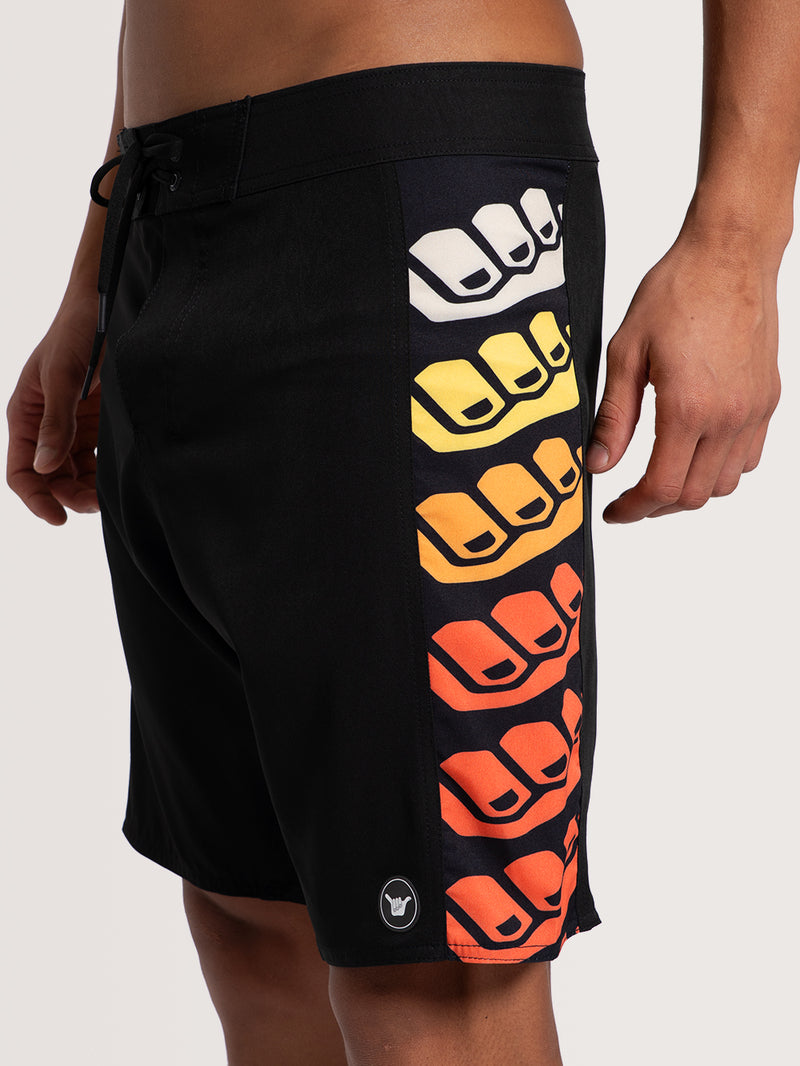 Boardshorts 19 Preto Hang Loose Retrolog