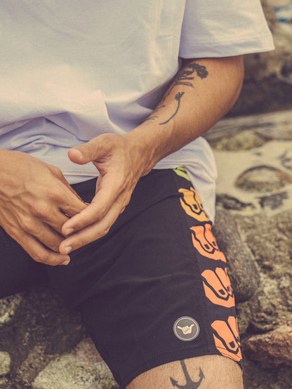 Boardshorts 19 Preto Hang Loose Retrolog