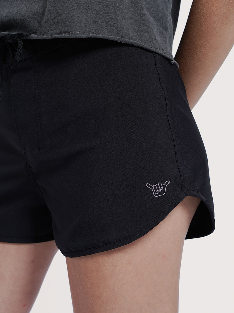 Boardshorts Loose Feminino Hang Loose Preto