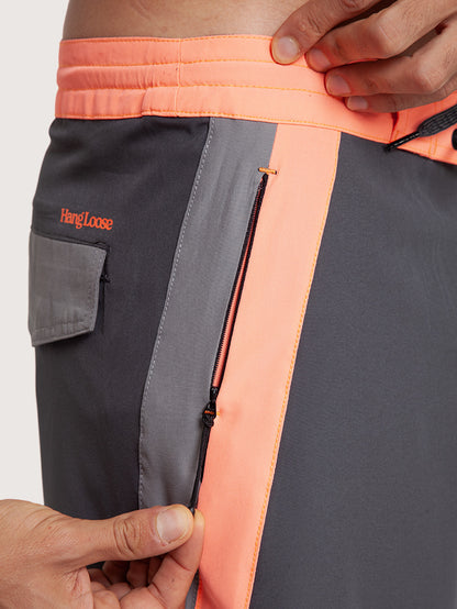 Boardshorts 19” Cinza Hang Loose Block
