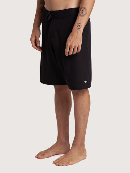 Boardshorts 18” Preto Hang Loose Logo