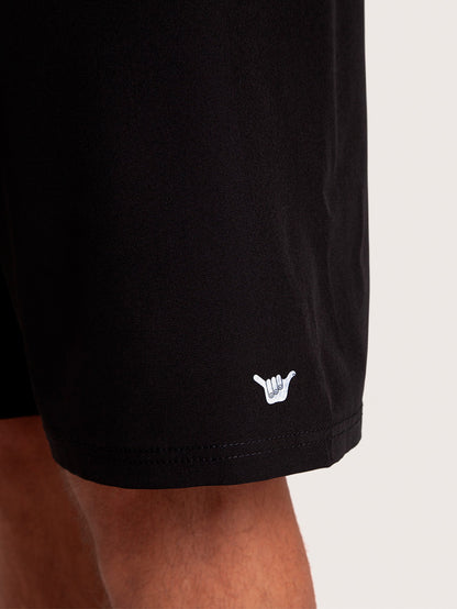 Boardshorts 18” Preto Hang Loose Logo