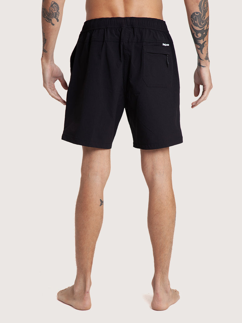 Bermuda Elástico Importada Hang Loose Zip Preta