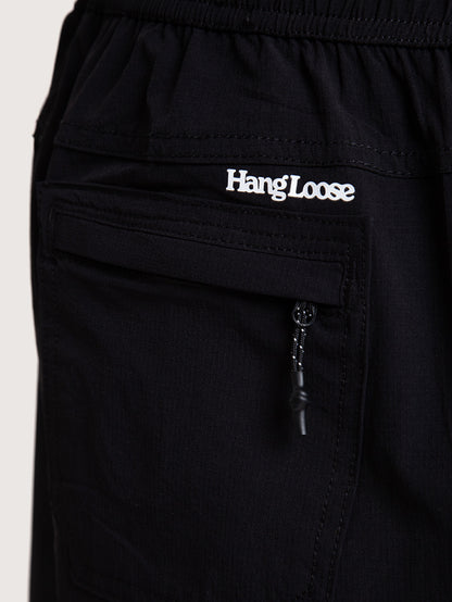 Bermuda Elástico Importada Hang Loose Zip Preta