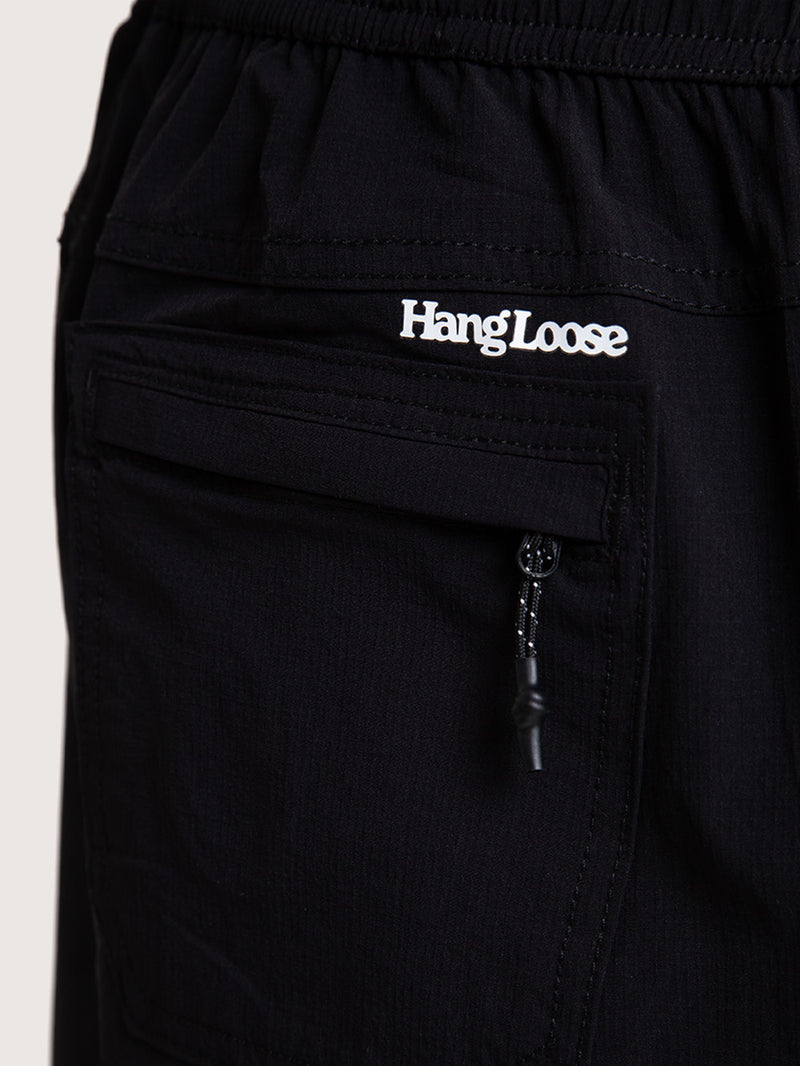 Bermuda Elástico Importada Hang Loose Zip Preta