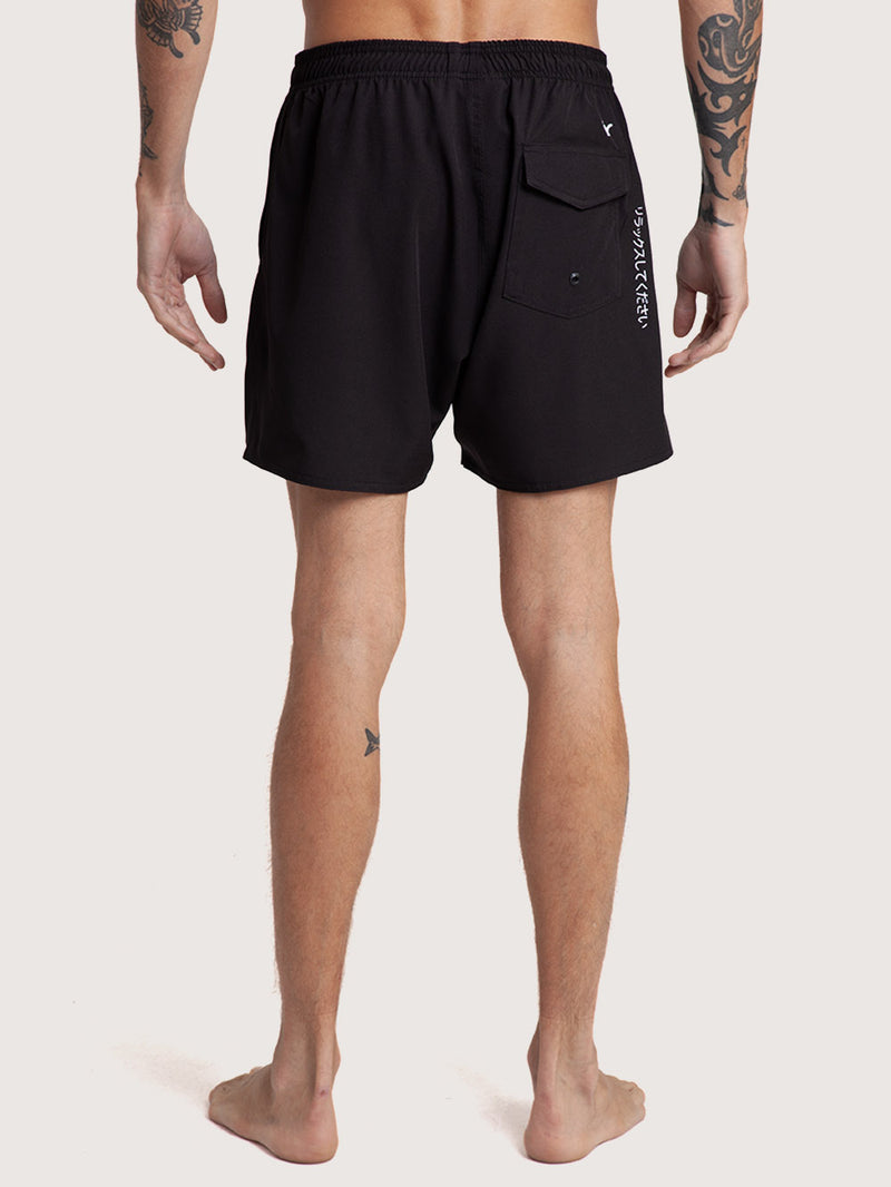 Shorts Volley Hang Loose Astor Preto