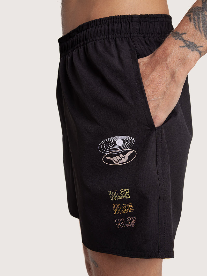 Shorts Volley Hang Loose Astor Preto