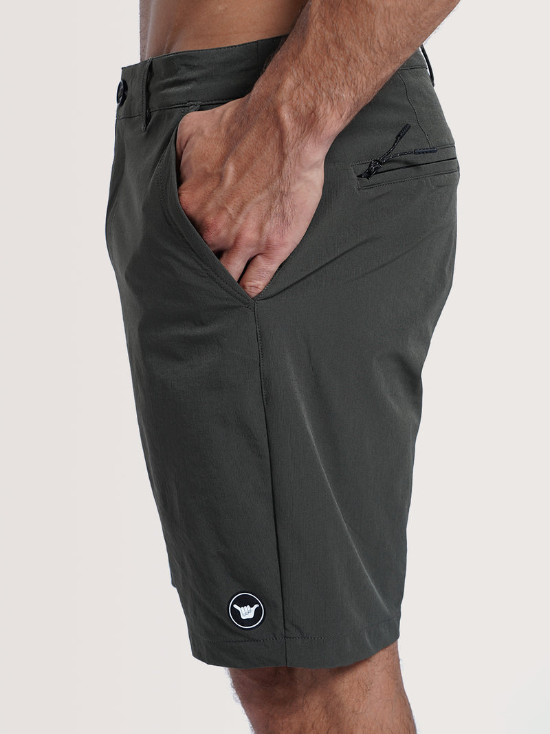 Bermuda Híbrida Preta Hang Loose Wash