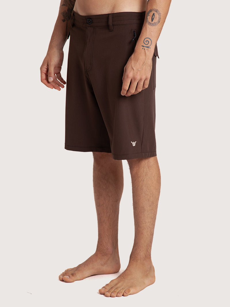 Bermuda Híbrida Importada Hang Loose Core Marrom