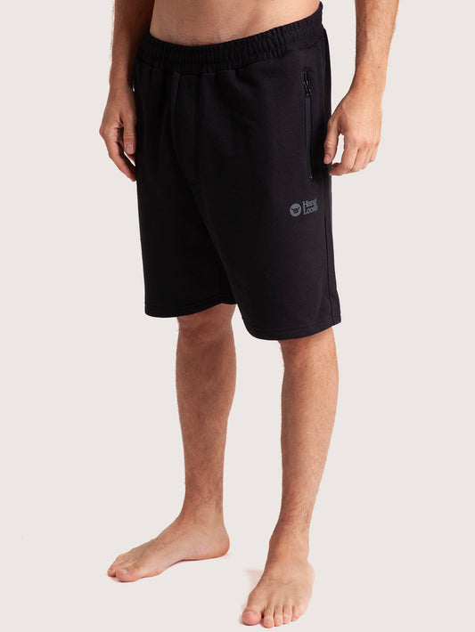 Bermuda Moletom Hang Loose Zip Preto