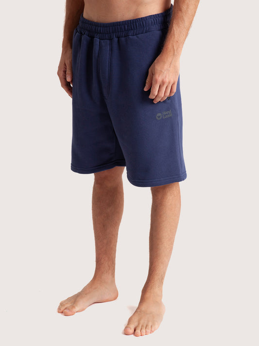 Bermuda Moletom Hang Loose Zip Marinho