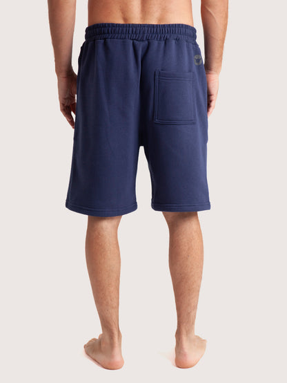 Bermuda Moletom Hang Loose Zip Marinho