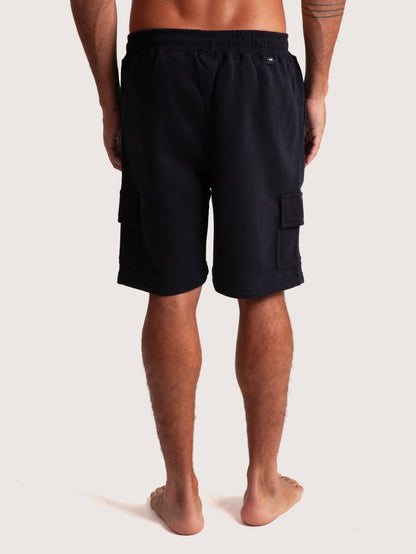 Bermuda Moletom Hang Loose Cargo Preto