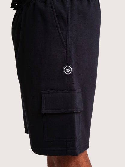 Bermuda Moletom Hang Loose Cargo Preto