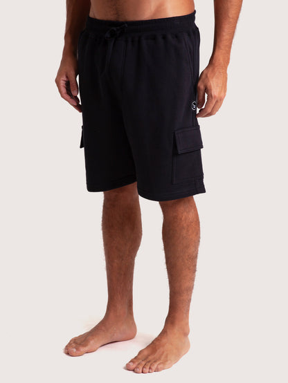Bermuda Moletom Hang Loose Cargo Preto