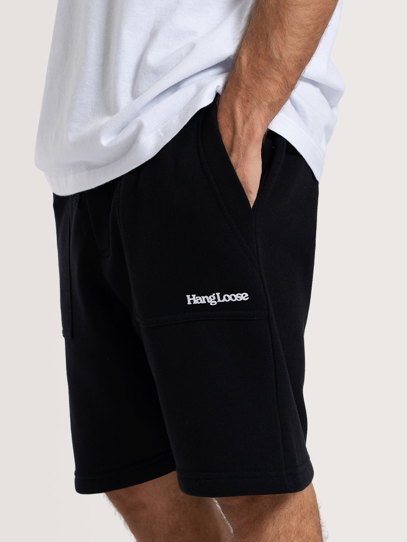 Bermuda Preta Hang Loose Typo