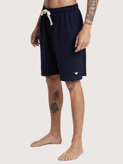 Bermuda Moletom Hang Loose Pocket Azul Marinho