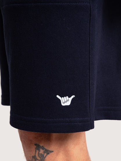Bermuda Moletom Hang Loose Pocket Azul Marinho