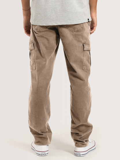 Calça Sarja Areia Hang Loose Cargo