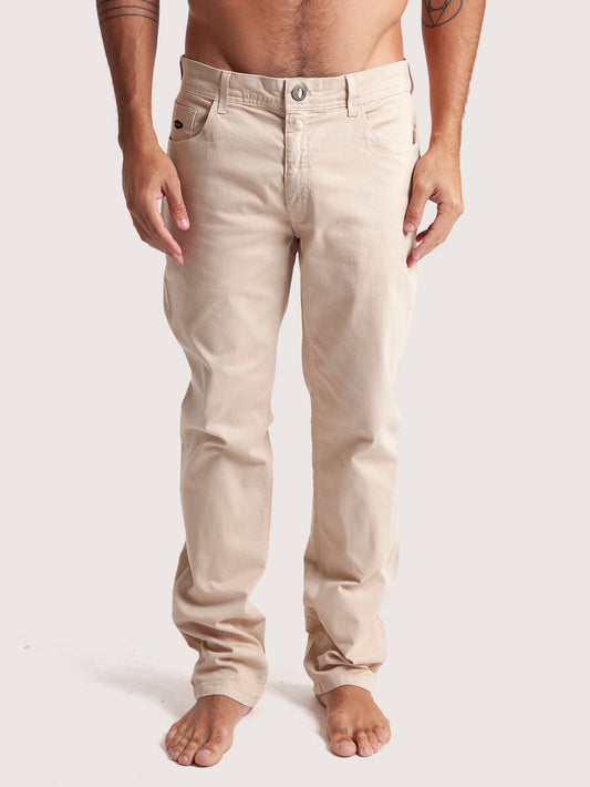 Calça Sarja Kaki Hang Loose