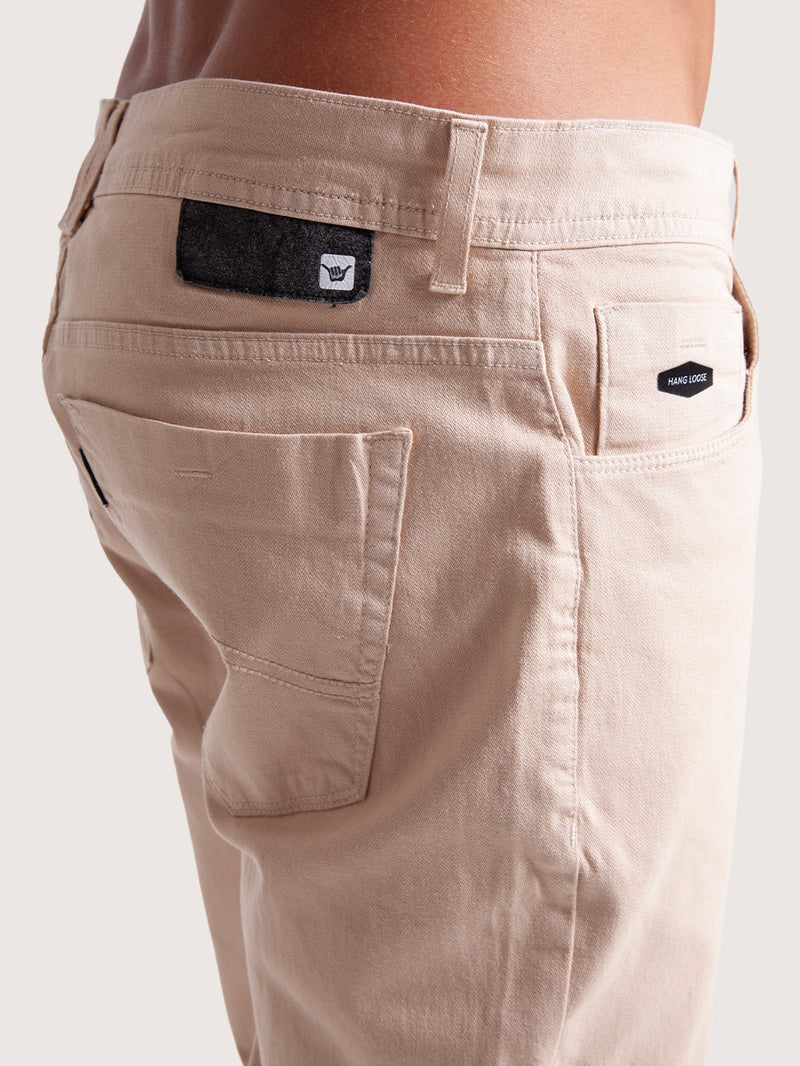 Calça Sarja Kaki Hang Loose