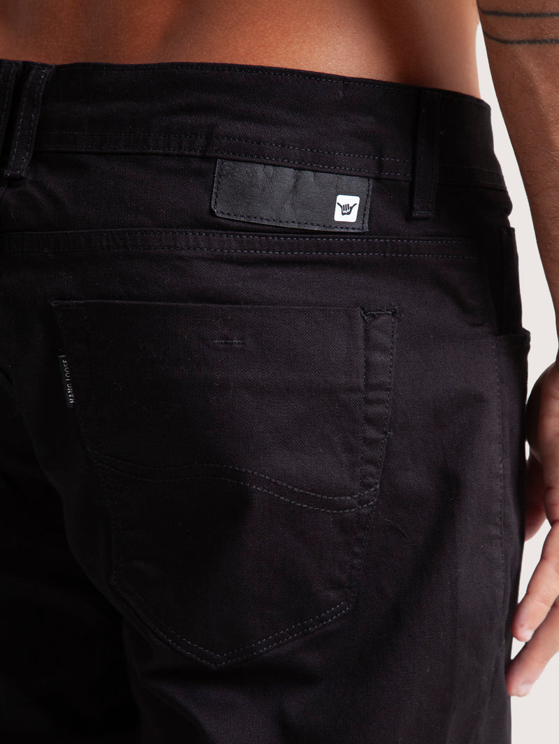 Calça Sarja Preta Hang Loose