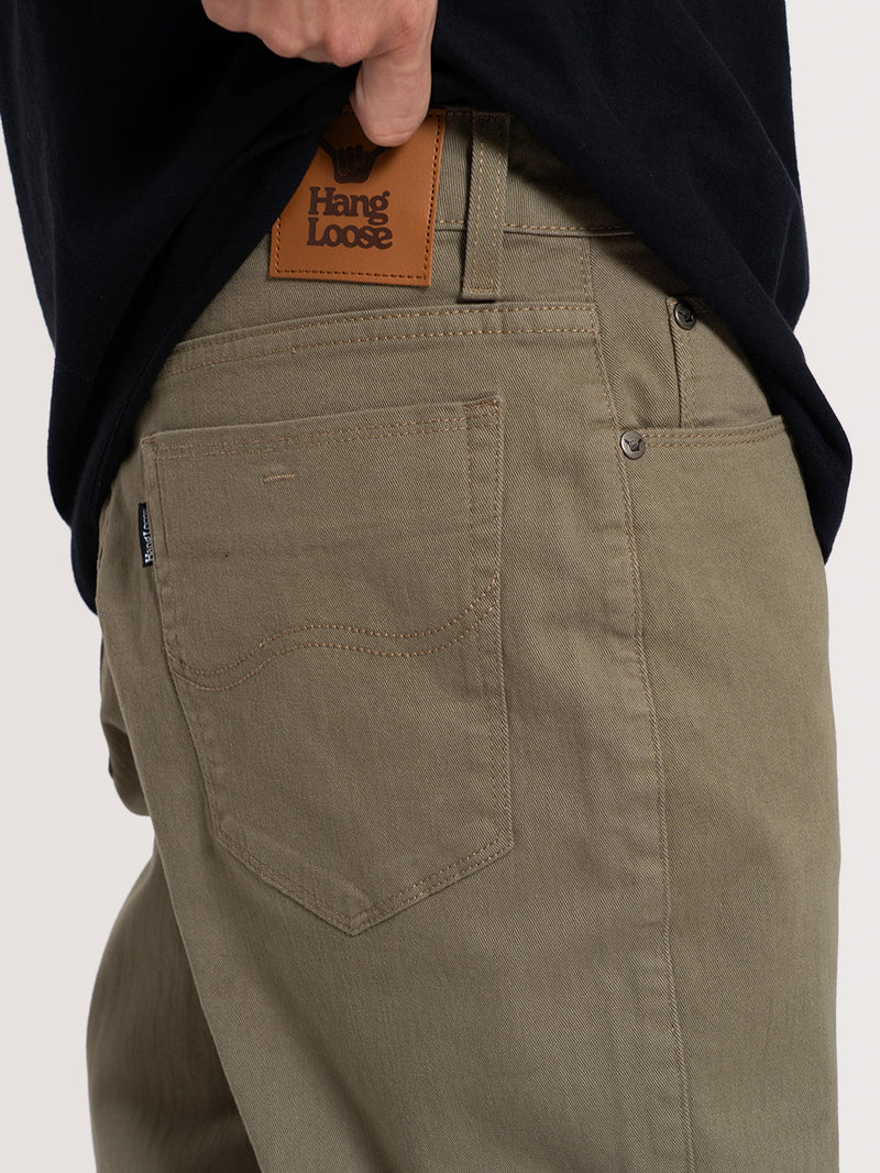 Calça Especial 5 Pockets Hang Loose Verde Oliva
