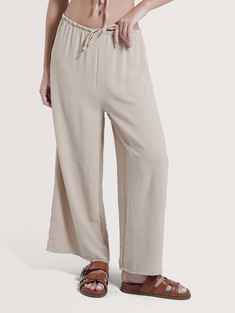 Calça Pantalona Areia Hang Loose Vibes