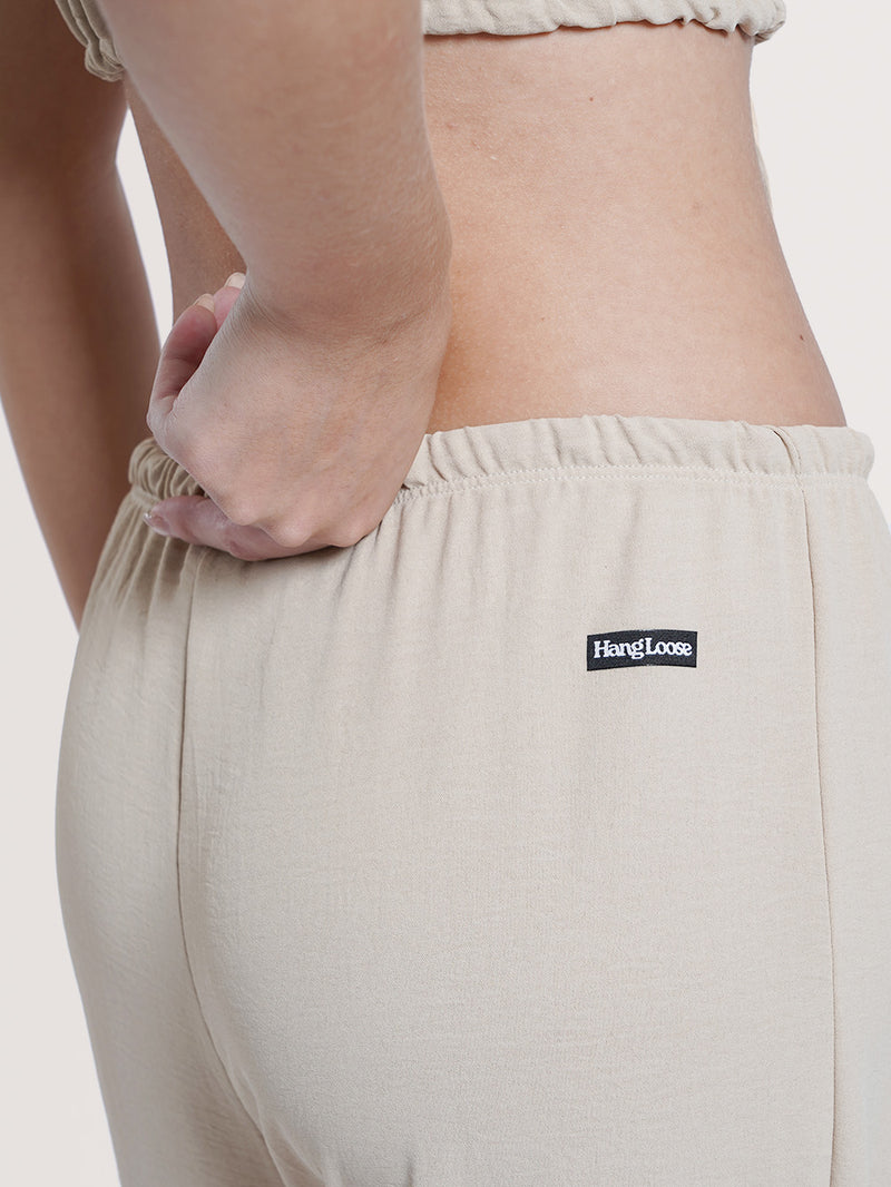 Calça Pantalona Areia Hang Loose Vibes