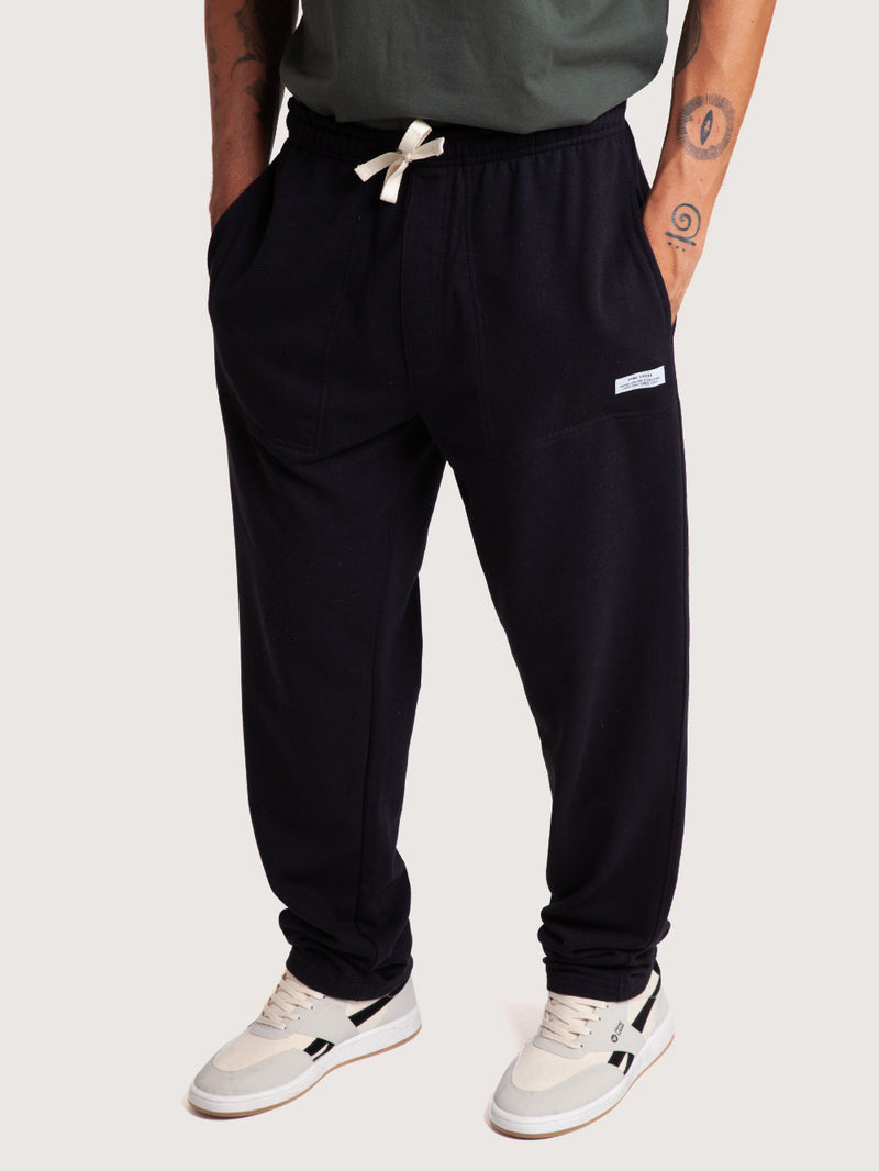 Calça Moletom Preta Hang Loose Pocket