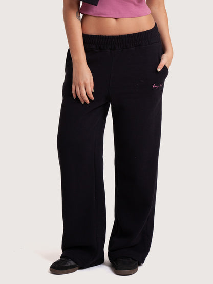 Calça Moletom Preta Feminina Hang Loose Culture