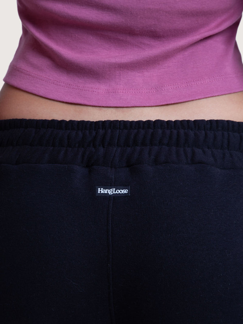 Calça Moletom Preta Feminina Hang Loose Culture