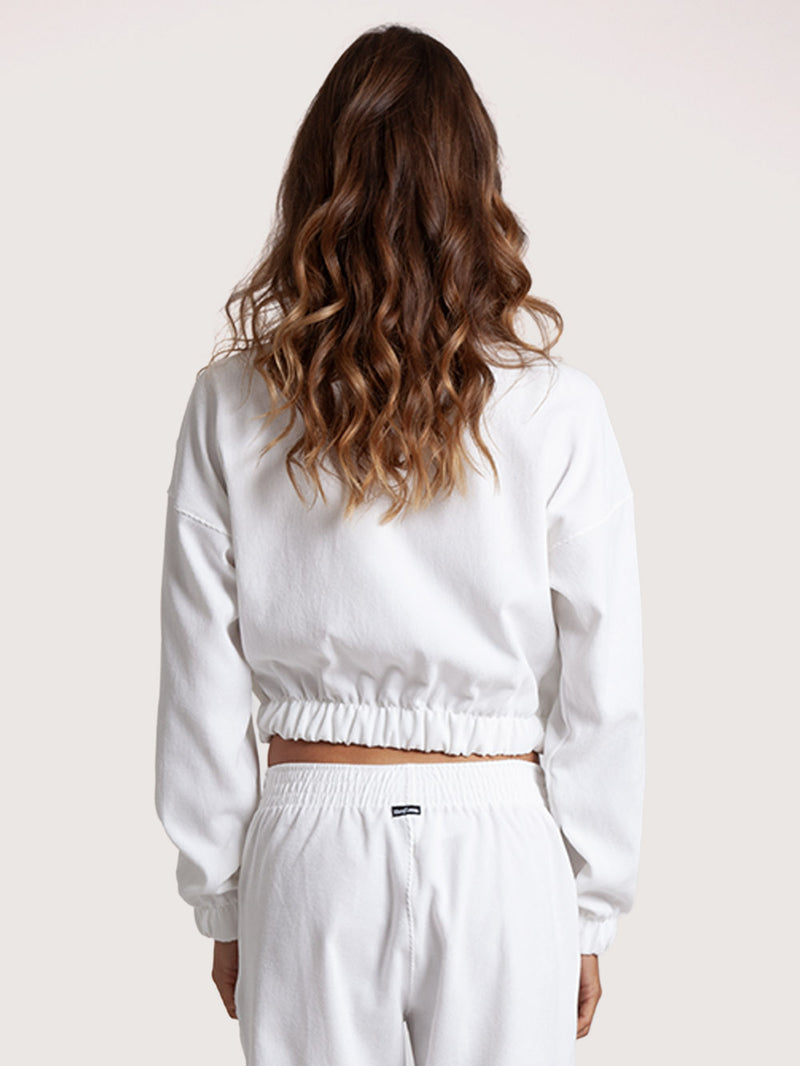 Jaqueta Cropped Off White Hang Loose Velvet