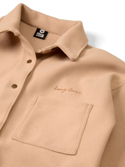 Camisa Alongada Caqui Hang Loose Soft