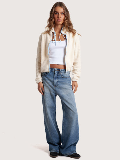 Jaqueta Off White Hang Loose Sherpa Type