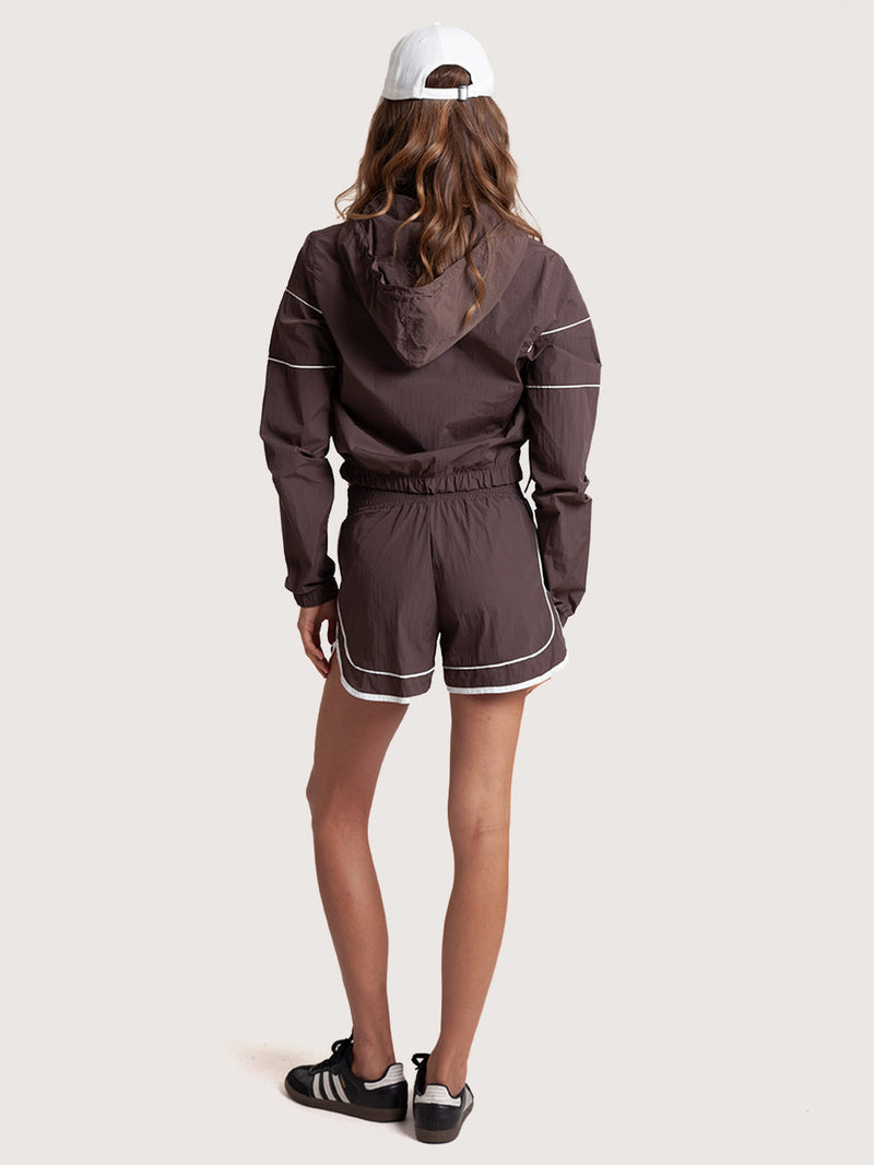 Shorts Feminino Esportivo Marrom Hang Loose Sporty