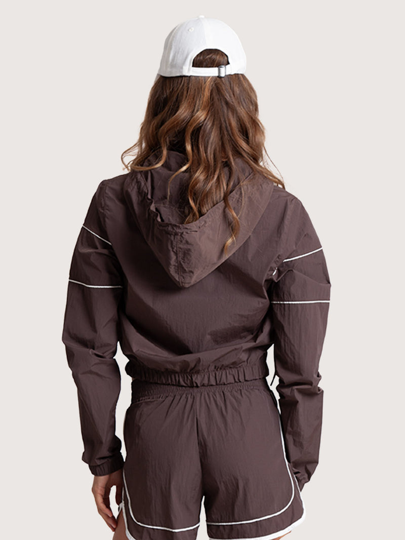 Jaqueta Corta Vento Windbreaker Marrom Hang Loose Sporty