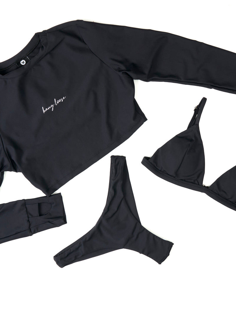Triquíni Preto Hang Loose Sunny