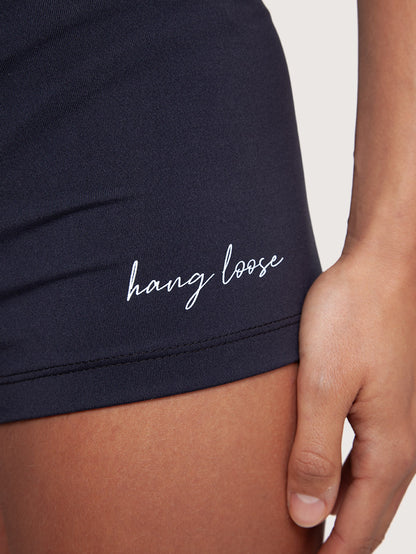 Shorts Preto Ajustado Hang Loose Soleil