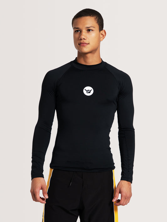 Camiseta Surf Manga Longa Preta Hang Loose Basic