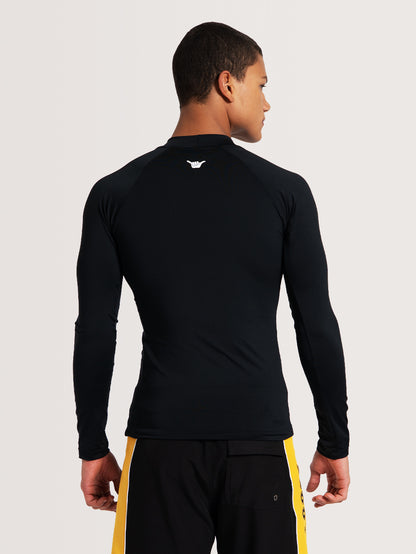 Camiseta Surf Manga Longa Preta Hang Loose Basic