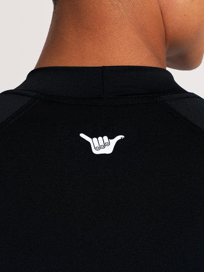 Camiseta Surf Manga Longa Preta Hang Loose Basic