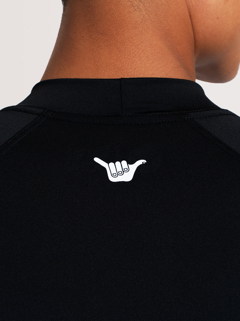 Camiseta Surf Manga Longa Preta Hang Loose Basic