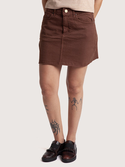 Saia Sarja Marrom Hang Loose Wood