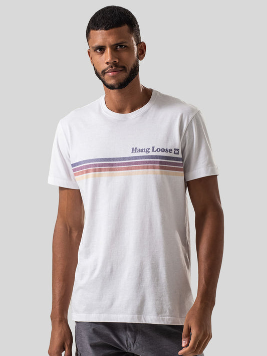 Camiseta Hang Loose Stripe Branca