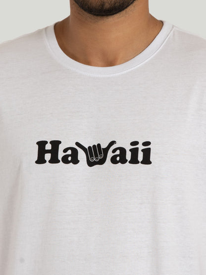 Camiseta Hang Loose Hawaii Branca