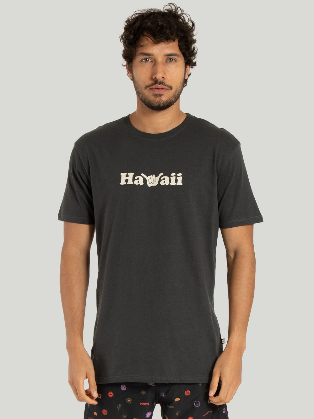 Camiseta Hang Loose Hawaii Preta
